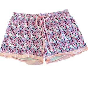 Simply Southern Pink Paisley Print Knit Pajama Shorts Size M/L  NWT